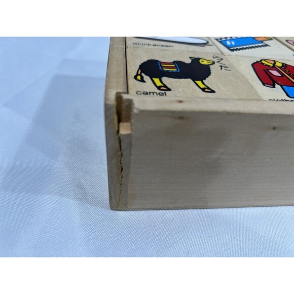 Educational  Wooden Blocks Japanese Hiragana with pictures Toy - Picture 3 of 6